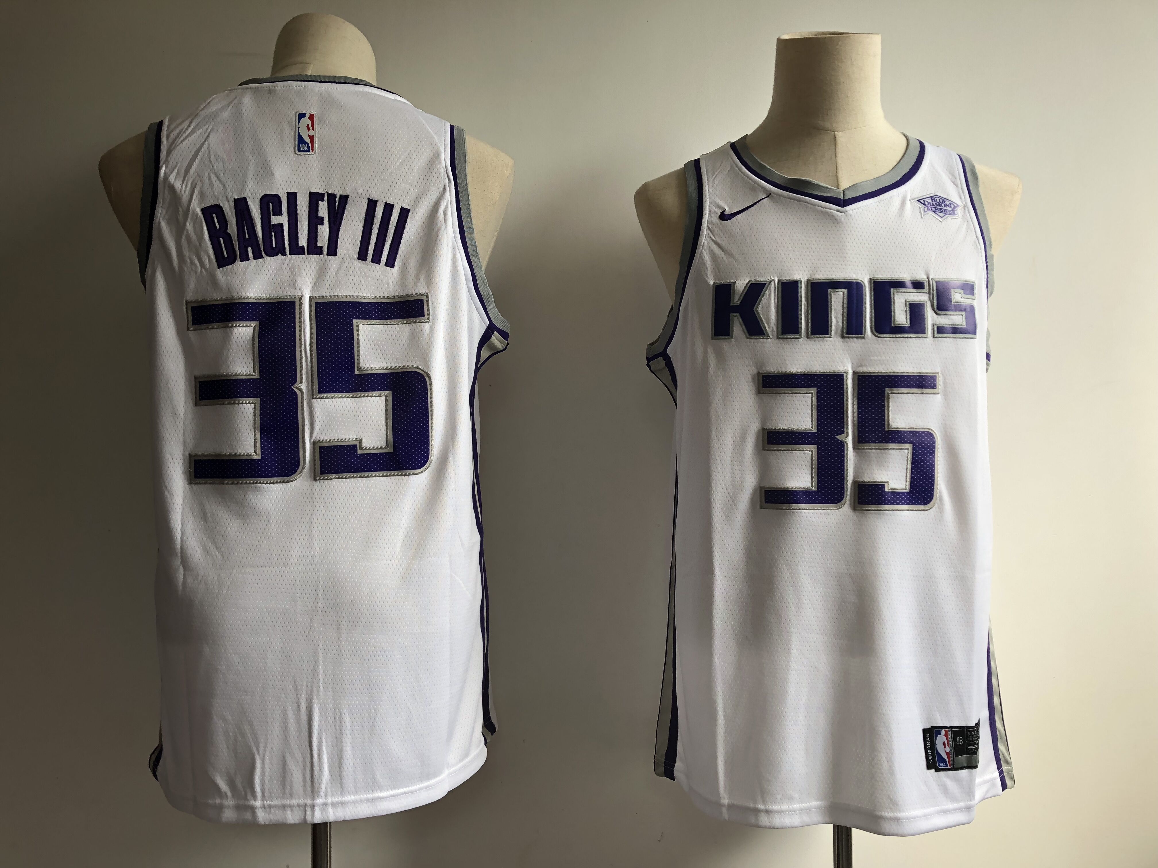 Men Sacramento Kings 35 Bagley III white Game Nike NBA Jerseys